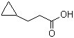 3-环丙基丙酸分子结构 (CAS 5618-03-1)