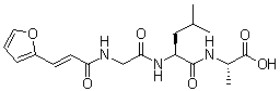 N-[3-(2-呋喃基)-1-氧代-2-丙烯-1-基]甘氨酰-L-亮氨酰-L-丙氨酸分子结构 (CAS 56186-50-6)
