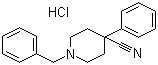 structure of CAS# 56243-25-5, 1-Benzyl-4-cyano-4-phenylpiperidine hydrochloride