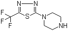 1-(5-三氟甲基-1,3,4-噻二唑-2-基)哌嗪分子结构 (CAS 562858-09-7)