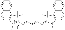 1,1',3,3,3',3'-六甲基-4,5,4',5'-二苯并吲哚二碳菁碘化物分子结构 (CAS 56289-64-6)