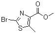 structure of CAS# 56355-61-4, 2-溴-5-甲基噻唑-4-羧酸甲酯