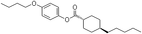 反式-4-戊基环己基甲酸 4-丁氧基苯酯分子结构 (CAS 56359-74-1)