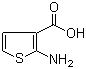 2-氨基噻吩-3-甲酸分子结构 (CAS 56387-08-7)