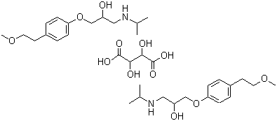 structure of CAS# 56392-17-7, Metoprolol tartrate