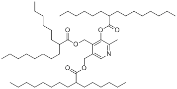 structure of CAS# 564478-51-9, 吡哆辛三-己基癸酸酯