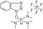structure of CAS# 56602-33-6, Benzotriazol-1-yloxytris(dimethylamino)-phosphonium hexafluorophosphate