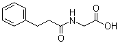 N-(3-苯基丙酰基)甘氨酸分子结构 (CAS 56613-60-6)