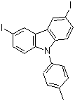 3,6-二碘-9-(4-甲基苯基)-9H-咔唑分子结构 (CAS 566143-95-1)