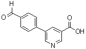 structure of CAS# 566198-28-5, 5-(4-甲酰基苯基)-3-吡啶羧酸