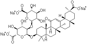 甘草酸钠盐分子结构 (CAS 56649-78-6)