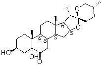 (3beta,5alpha,25R)-3,5-二羟基螺甾烷-6-酮分子结构 (CAS 56786-63-1)