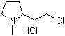 N-(2-氯乙基)-吡咯烷盐酸盐分子结构 (CAS 56824-22-7)