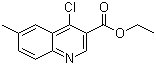 structure of CAS# 56824-87-4, 4-Chloro-6-methyl-3-quinolinecarboxylic acid ethyl ester