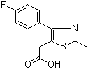 structure of CAS# 568543-71-5, 4-(4-氟苯基)-2-甲基噻唑-5-乙酸