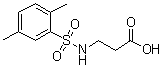 structure of CAS# 568566-41-6, N-[(2,5-Dimethylphenyl)sulfonyl]-beta-alanine