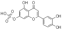 木犀草素 7-硫酸酯分子结构 (CAS 56857-57-9)