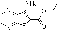 7-氨基噻吩并[2,3-b]吡嗪-6-羧酸乙酯分子结构 (CAS 56881-21-1)