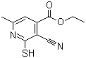 structure of CAS# 56891-69-1, 3-氰基-2-巯基-6-甲基吡啶-4-甲酸乙酯