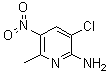 3-氯-6-甲基-5-硝基-2-吡啶胺分子结构 (CAS 56960-81-7)