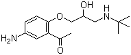 CAS 登录号：56980-94-0, 5'-氨基-2'-(3-(叔丁基氨基)-2-羟基丙氧基)苯乙酮