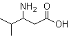 3-氨基-4-甲基戊酸分子结构 (CAS 5699-54-7)