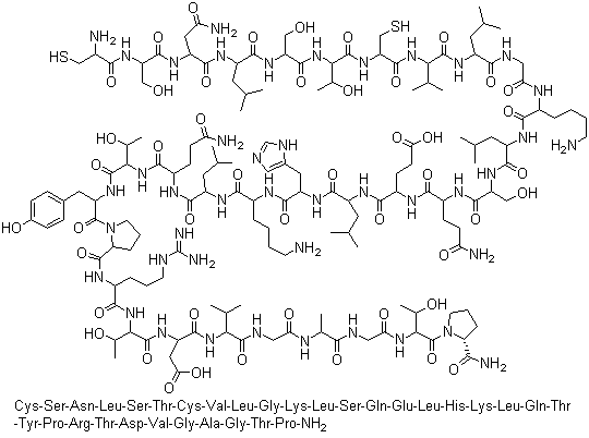 structure of CAS# 57014-02-5, 降钙素