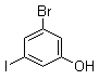 3-溴-5-碘苯酚分子结构 (CAS 570391-20-7)