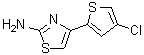 CAS # 570407-10-2, 4-(4-Chloro-2-thienyl)-2-thiazolamine, 2-Amino-4-(4-chlorothiophen-2-yl)thiazole
