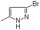 3-溴-5-甲基吡唑分子结构 (CAS 57097-81-1)