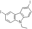 structure of CAS# 57103-07-8, 3,6-二碘-9-乙基咔唑
