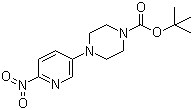 4-(6-硝基-3-吡啶基)-1-哌嗪甲酸叔丁酯分子结构 (CAS 571189-16-7)