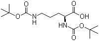 (2S)-2,5-双[(叔丁氧羰基)氨基]戊酸分子结构 (CAS 57133-29-6)