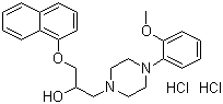 structure of CAS# 57149-07-2, Naftopidil dihydrochloride