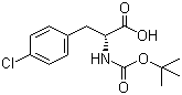 Boc-D-4-氯苯丙氨酸分子结构 (CAS 57292-44-1)