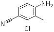 structure of CAS# 573768-09-9, 3-氯-4-氰基-2-甲基苯胺