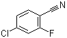 4-氯-2-氟苯腈分子结构 (CAS 57381-51-8)