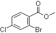 2-溴-4-氯苯甲酸甲酯分子结构 (CAS 57381-62-1)