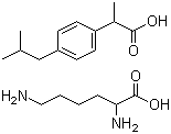 CAS 登录号：57469-76-8, 消旋布洛芬赖氨酸盐, 2-(4-异丁基苯基)丙酸赖氨酸盐