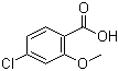 4-氯-2-甲氧基苯甲酸分子结构 (CAS 57479-70-6)