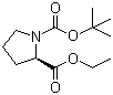 (2R)-1,2-吡咯烷二羧酸 1-叔丁酯 2-乙酯分子结构 (CAS 575452-35-6)