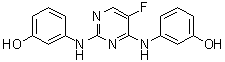 3,3'-[(5-氟-2,4-嘧啶二基)二亚胺]二[苯酚]分子结构 (CAS 575474-82-7)