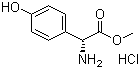 structure of CAS# 57591-61-4, (R)-Amino-(4-hydroxyphenyl)acetic acid methyl ester hydrochloride