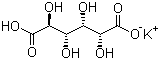 D-葡萄糖二酸单钾盐分子结构 (CAS 576-42-1)