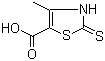 2,3-二氢-4-甲基-2-硫代噻唑-5-羧酸分子结构 (CAS 57658-34-1)