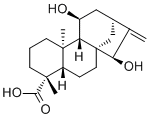 11,15-二羟基-16-贝壳杉烯-19-酸分子结构 (CAS 57719-76-3)