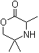 3,5,5-三甲基-2-吗啉酮分子结构 (CAS 57765-62-5)