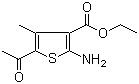 structure of CAS# 57773-41-8, Ethyl 5-acetyl-2-amino-4-methylthiophene-3-carboxylate