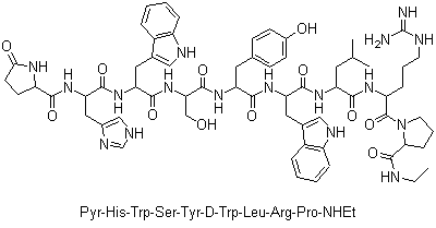 structure of CAS# 57773-65-6, Deslorelin
