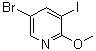 5-溴-3-碘-2-甲氧基吡啶分子结构 (CAS 578007-66-6)